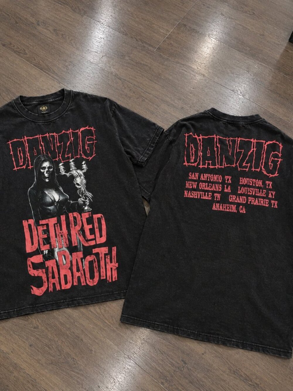 Danzig Deth Red Sabaoth Tour Vintage Graphic Tee Shirt